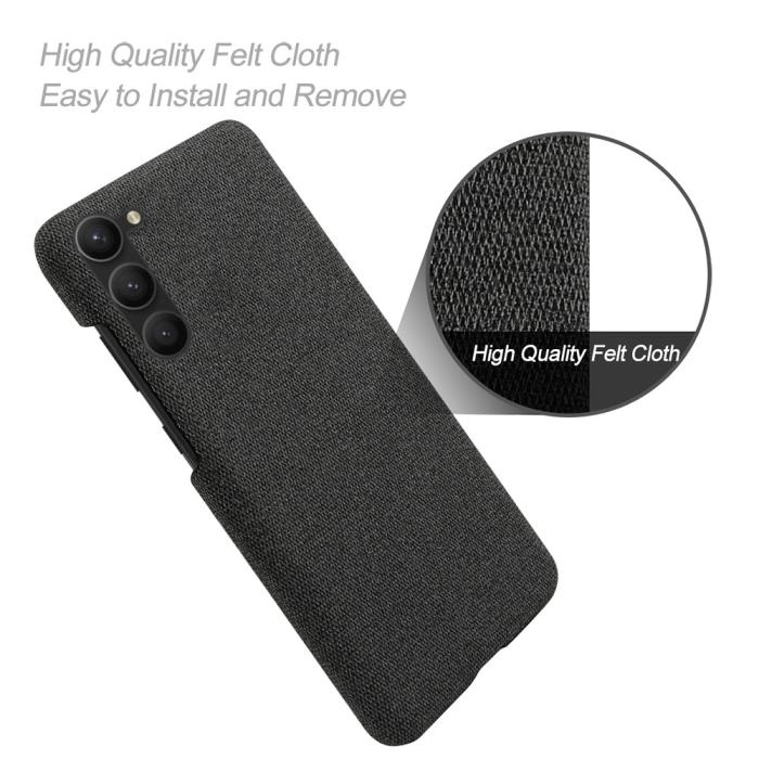 Bild 4,  Samsung Galaxy S24 Plus Slim Tygbelagt Skal Svart