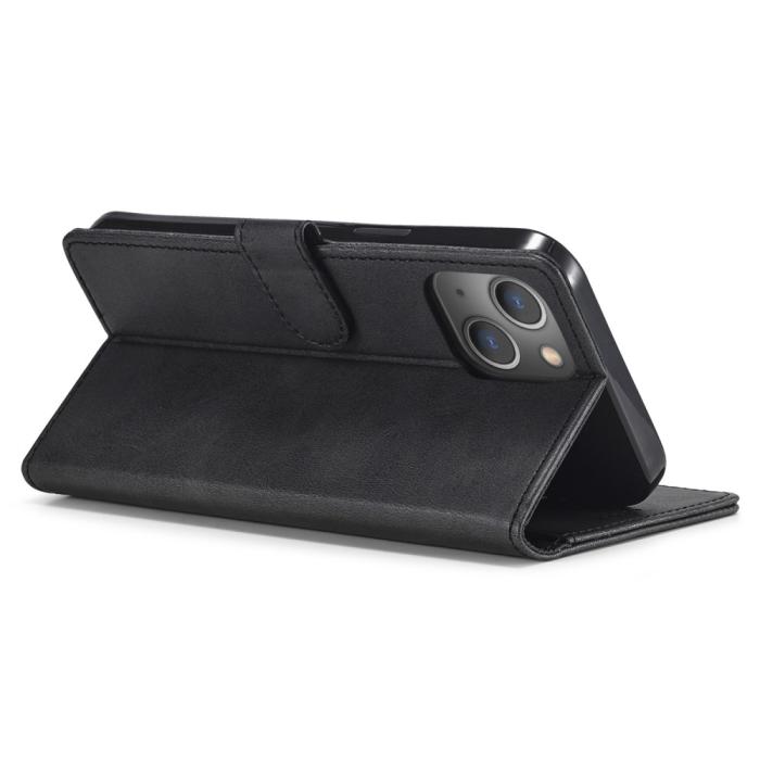 Bild 3, LC.IMEEKE LC.IMEEKE iPhone 15 Plus Fodral Läder Svart