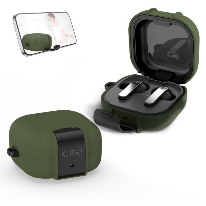 Bild 5, Tech-Protect Tech-Protect Galaxy Buds 4 / 4 Pro Skal Slim Hook Olive Green