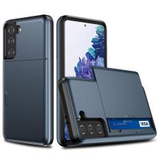  Samsung Galaxy S21 - Hybrid Skal Med Kortfack - M&ouml;rk Bl&aring;
