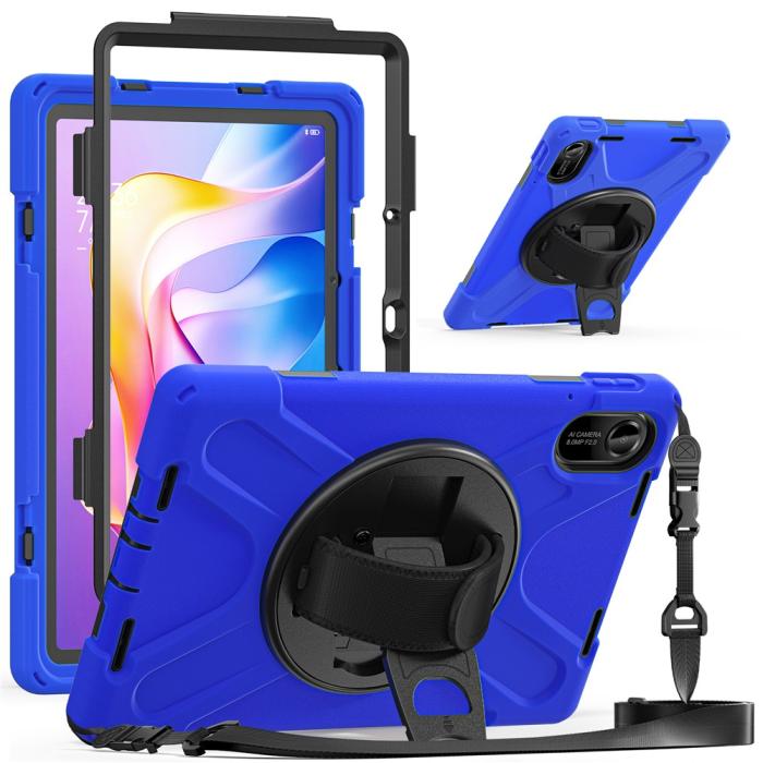 Bild 6,  Xiaomi Redmi Pad 2 Skal 360° Kickstand Med Strap Blå