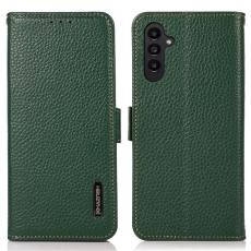 KHAZNEH KHAZNEH Galaxy S24 Fodral &Auml;kta L&auml;der RFID Gr&ouml;n
