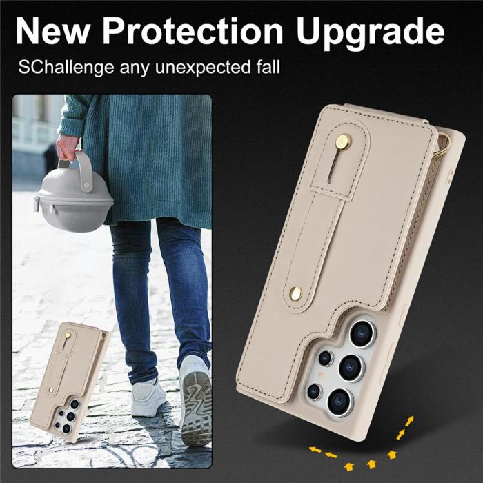 Bild 6,  Samsung Galaxy S26 Ultra Skal Multifunktionellt Läder Beige