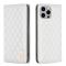 BINFEN BINFEN iPhone 15 Pro Max Fodral Diamond Flip Läder Vit