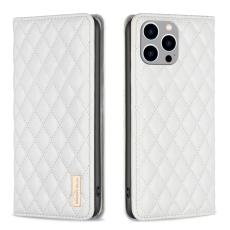 BINFEN BINFEN iPhone 15 Pro Max Fodral Diamond Flip L&auml;der Vit