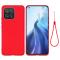  Samsung Galaxy A03 Skal Liquid Silikon Med Strap Röd