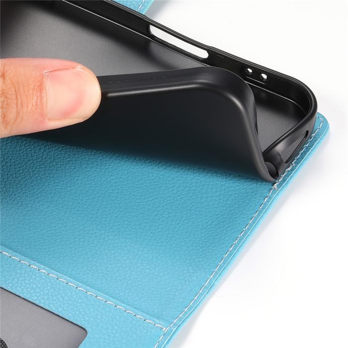 Bild 5,  Xiaomi 17T Fodral Litchi Läder Ljus Blå