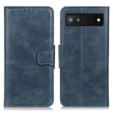  Google Pixel 6A Fodral Crazy Horse L&auml;der Bl&aring;