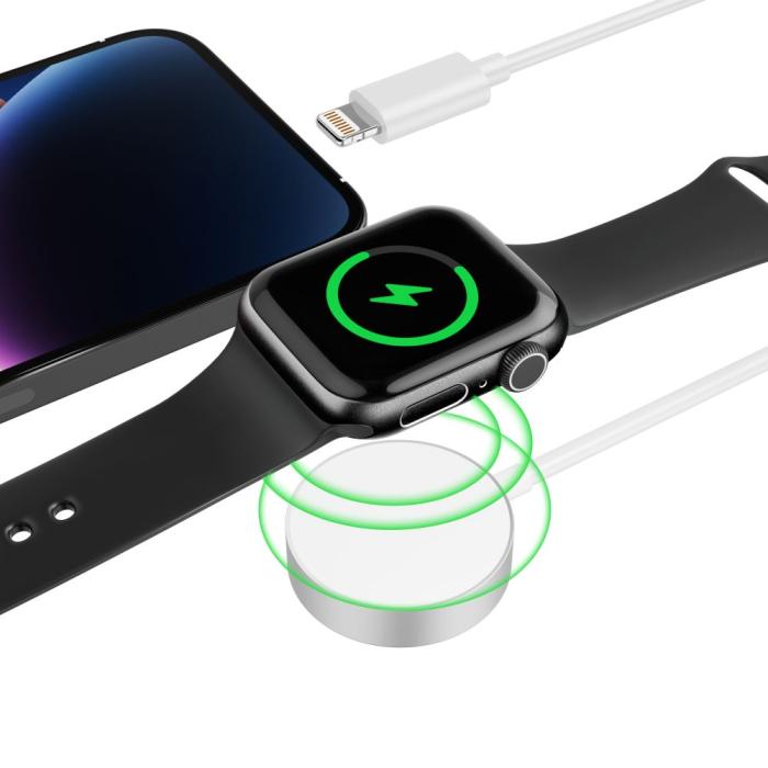Bild 3, Tech-Protect Tech-Protect 1.5m 2in1 Trådlös Laddare För Apple Watch/iPhone