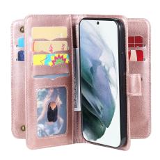 Samsung Galaxy S22 Ultra Fodral 10-korts Flerfack Ros&eacute;guld