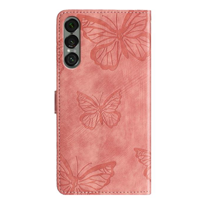 Bild 2,  Sony Xperia 1 VII Fodral Fjäril Tryck Rosa