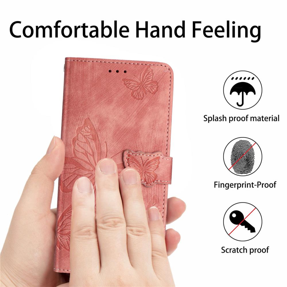  Sony Xperia 1 VII Fodral Fjäril Tryck Rosa