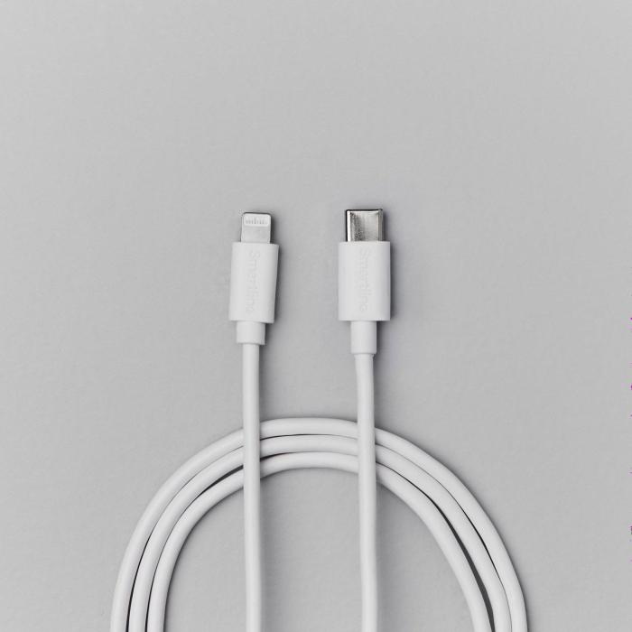 Bild 6, Smartline Smartline 1m USB-C - Lightning MFi Laddningskabel Vit