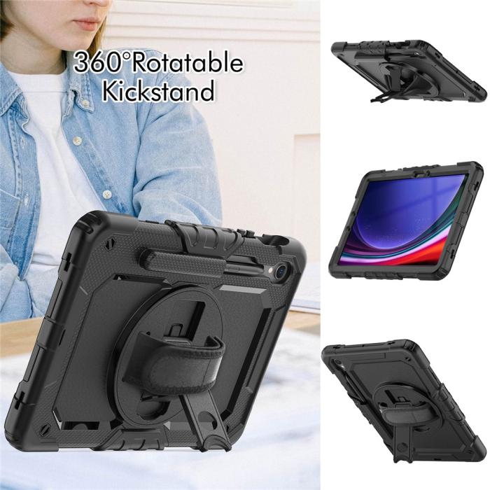 Bild 4,  Galaxy Tab S10 Lite/S10 FE/S9 Skal 360 Shockproof Hybrid Kickstand