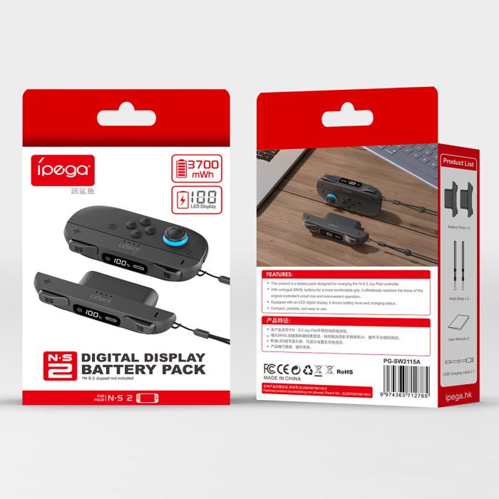 Bild 6, iPega iPega Nintendo Switch 2 2-PACK Batteripaket För Handkontroll