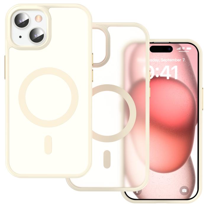 Bild 2, ColorPop ColorPop iPhone 15 Skal CH MagSafe Matt Off White