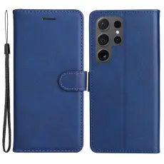 Samsung Galaxy S24 Ultra Fodral Solid L&auml;der Bl&aring;