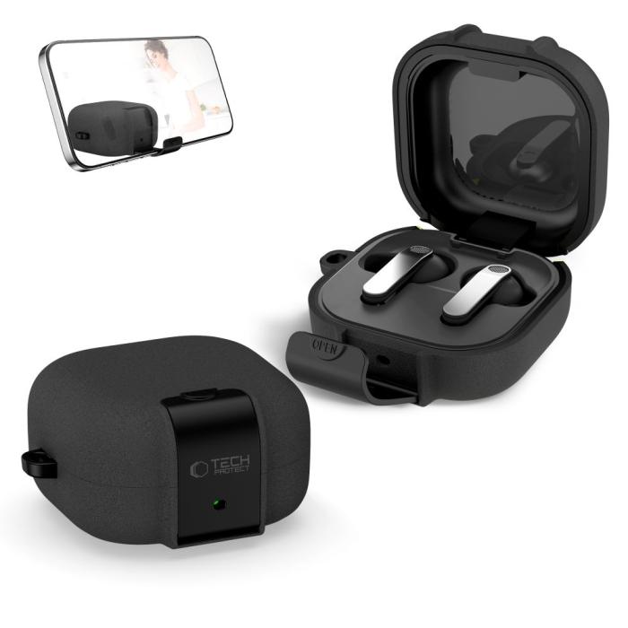 Bild 5, Tech-Protect Tech-Protect Galaxy Buds 4 / 4 Pro Skal Slim Hook Svart