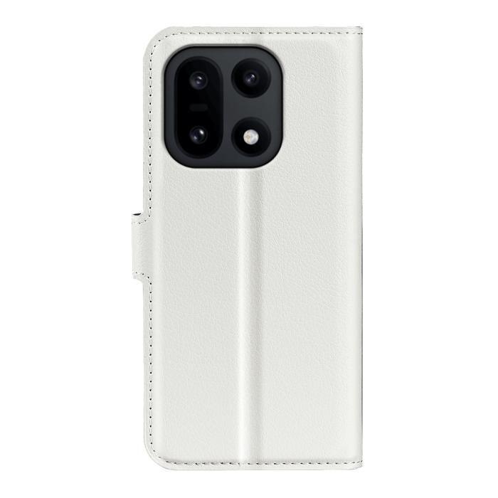 Bild 3,  OnePlus 15 Fodral Litchi Läder Vit