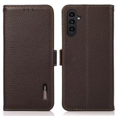 KHAZNEH KHAZNEH Galaxy S24 Fodral &Auml;kta L&auml;der RFID Brun