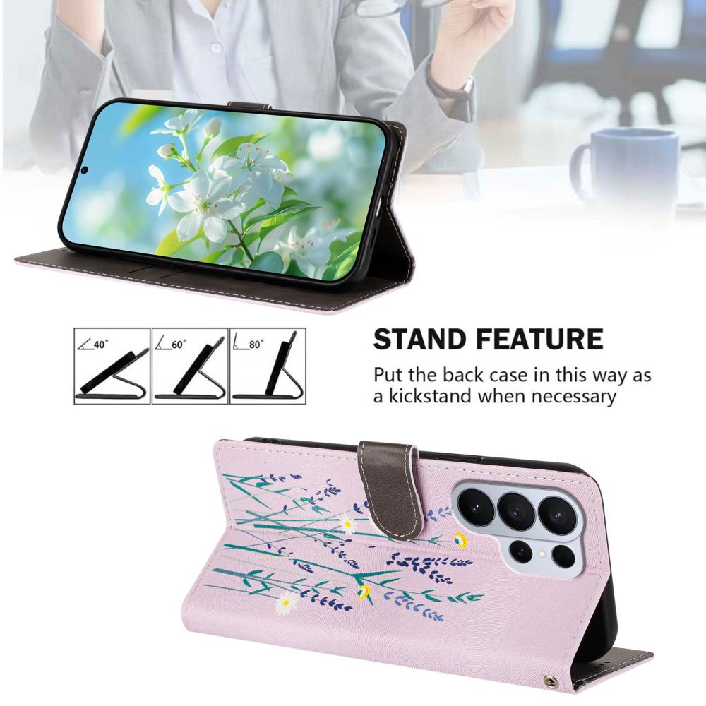  Samsung Galaxy S26 Ultra Fodral Med Tryck Lavendel