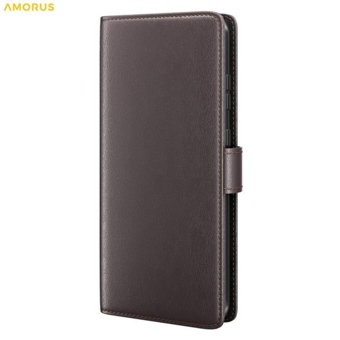 Bild 6, AMORUS AMORUS Samsung Galaxy S26 Ultra Fodral Äkta Läder Brun