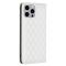 BINFEN BINFEN iPhone 15 Pro Max Fodral Diamond Flip Läder Vit