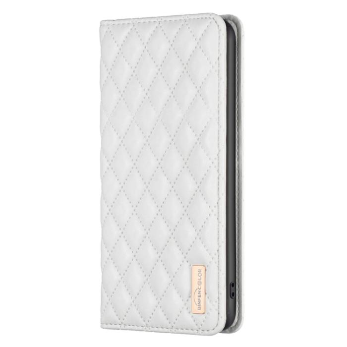 Bild 2, BINFEN BINFEN iPhone 15 Pro Max Fodral Diamond Flip Läder Vit