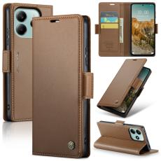 CASEME CASEME Xiaomi Redmi Note 14 5G Fodral RFID L&auml;der Brun