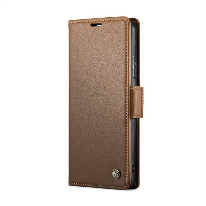 Bild 2, CASEME CASEME Xiaomi Redmi Note 14 5G Fodral RFID Läder Brun