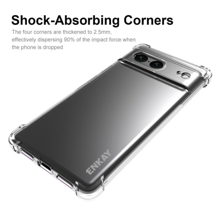 Bild 2, ENKAY ENKAY Google Pixel 7 Skal Shockproof TPU Transparent