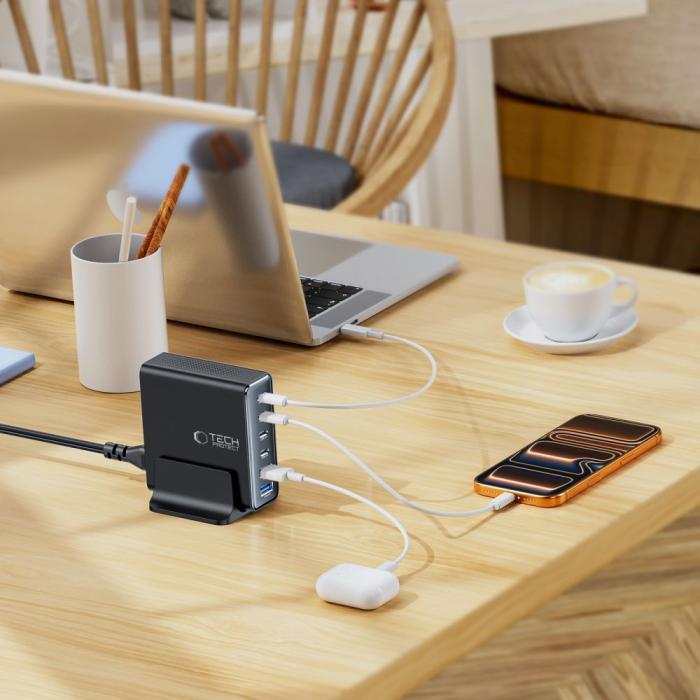 Bild 6, Tech-Protect Tech-Protect 160W Laddstation USB-C / USB-A Svart
