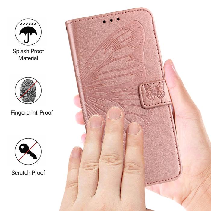 Bild 2,  Samsung Galaxy A27 5G Fodral Fjäril Roséguld