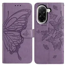  Xiaomi Redmi A5 Fodral Med Fj&auml;ril Tryck Lila