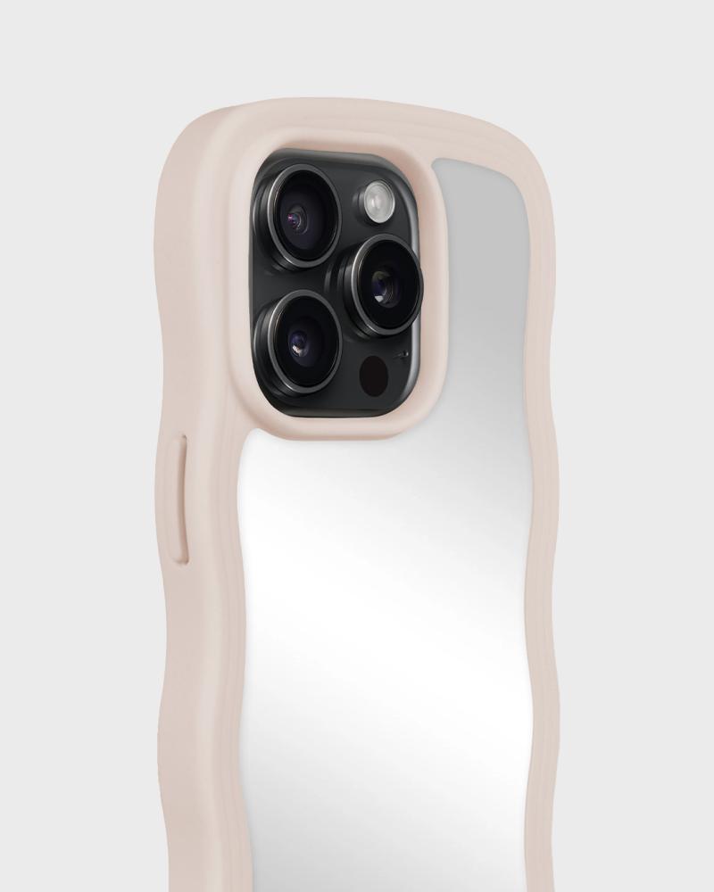 holdit holdit iPhone 15 Pro Skal Wavy Light Beige Mirror