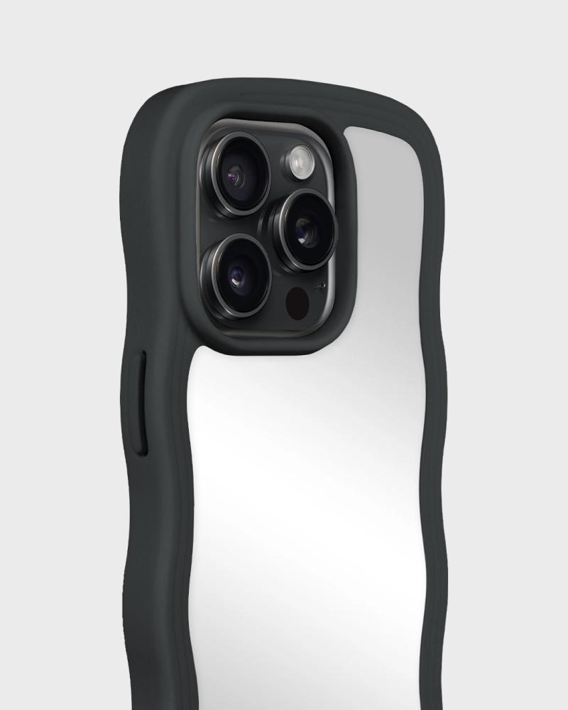 holdit holdit iPhone 15 Pro Max Skal Wavy Black Mirror