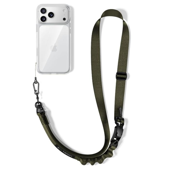 Bild 5, Tech-Protect Tech-Protect Mobilsnöre CrossBody Rope Army Green