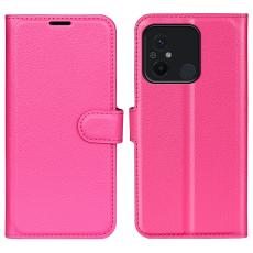  Xiaomi Redmi 12C 4G Fodral Litchi L&auml;der Rosa