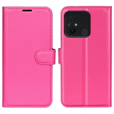  Xiaomi Redmi 12C 4G Fodral Litchi L&auml;der Rosa