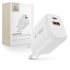 Tech-Protect Tech-Protect 45W PD QC3.0 V&auml;ggladdare USB-C / USB-A Vit
