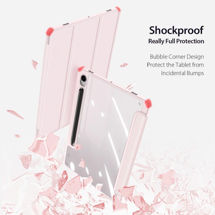 Bild 5, DUX DUCIS DUX DUCIS Galaxy Tab S9 Fodral TOBY Tri-Fold Rosa