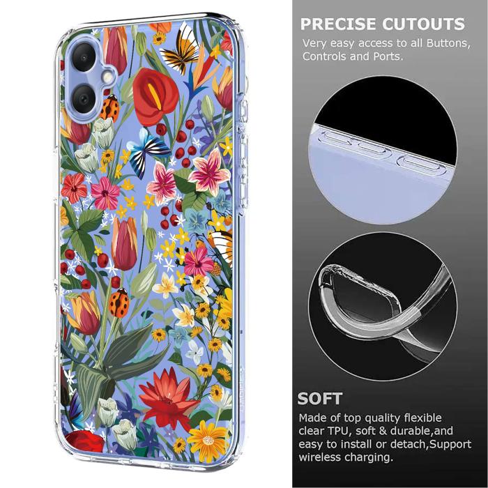 Bild 6,  Samsung Galaxy A07 4G Skal Med Tryck Blommor