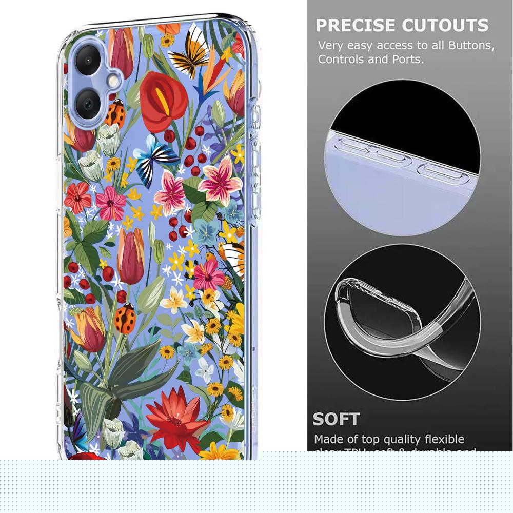  Samsung Galaxy A07 4G Skal Med Tryck Blommor