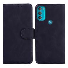  Motorola Moto G71 Fodral Skin Touch L&auml;der Svart