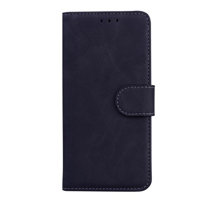Bild 2,  Motorola Moto G71 Fodral Skin Touch Läder Svart