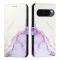  Google Pixel 10/10 Pro / 9/9 Pro Fodral Marmor Vit / Lila