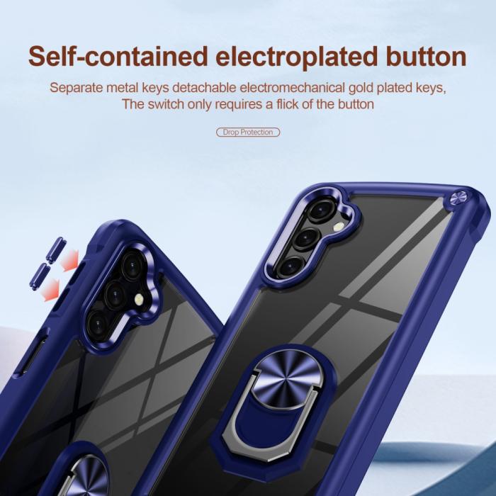 Bild 4,  Samsung Galaxy A16 Skal Shockproof Ring Hybrid Blå