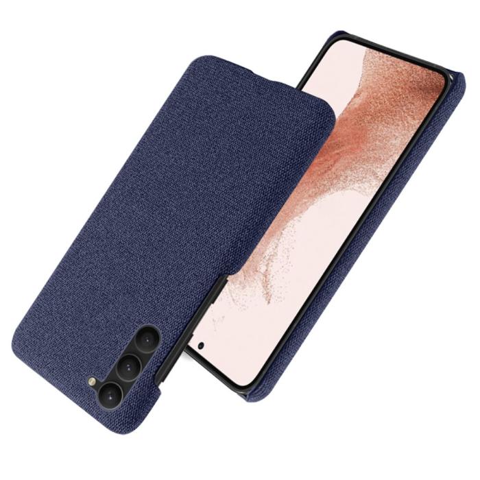 Bild 2,  Samsung Galaxy S24 Plus Slim Tygbelagt Skal Blå
