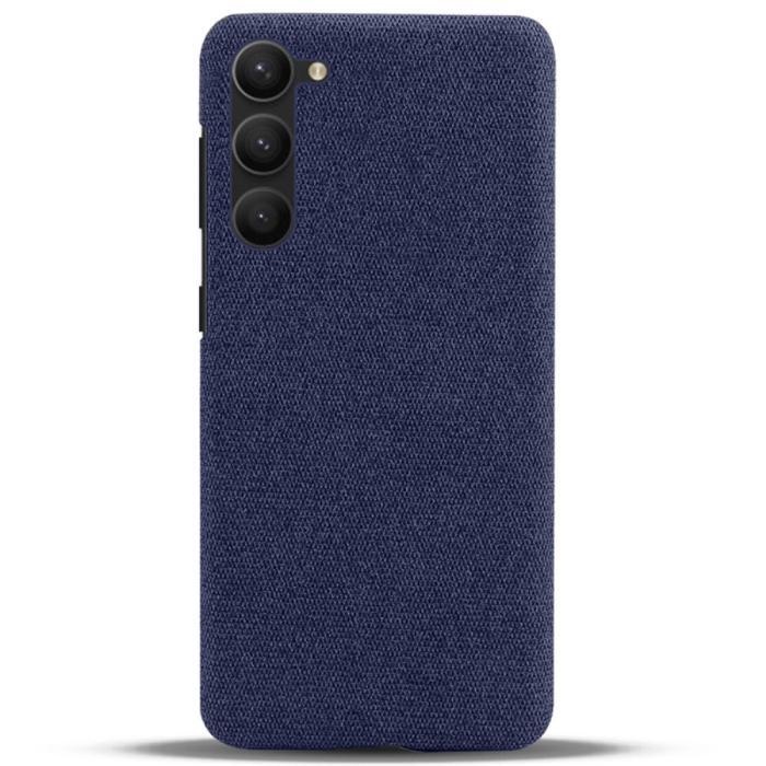 Bild 3,  Samsung Galaxy S24 Plus Slim Tygbelagt Skal Blå