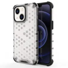  iPhone 14 Skal Shockproof Honeycomb Hybrid Vit